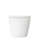 Koko Tornado Flush Wall Hung Toilet Suite, Gloss White with Slim Seat